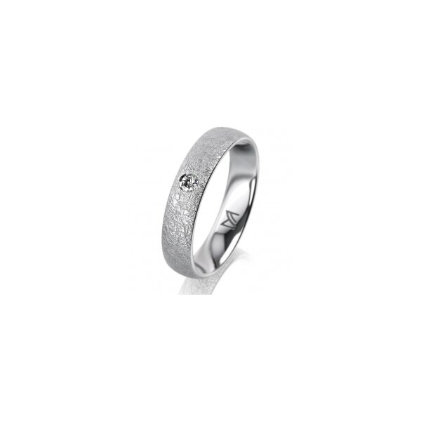 Ring Platin 950 4.5 mm kreismatt 1 Brillant G vs 0,050ct