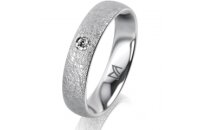 Ring Platin 950 4.5 mm kreismatt 1 Brillant G vs 0,050ct