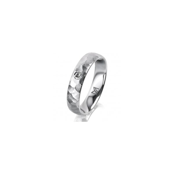Ring Platin 950 4.5 mm diamantmatt 1 Brillant G vs 0,050ct