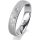 Ring Platin 950 4.5 mm kreismatt 3 Brillanten G vs Gesamt 0,035ct