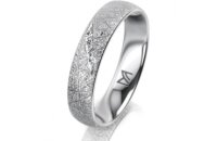 Ring Platin 950 4.5 mm kristallmatt 4 Brillanten G vs...