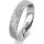 Ring Platin 950 4.5 mm kristallmatt 4 Brillanten G vs Gesamt 0,025ct