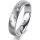 Ring Platin 950 4.5 mm l&auml;ngsmatt 5 Brillanten G vs Gesamt 0,045ct