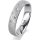 Ring Platin 950 4.5 mm kreismatt 5 Brillanten G vs Gesamt 0,045ct