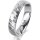 Ring Platin 950 4.5 mm diamantmatt 5 Brillanten G vs Gesamt 0,045ct