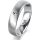 Ring Platin 950 5.0 mm sandmatt 1 Brillant G vs 0,025ct
