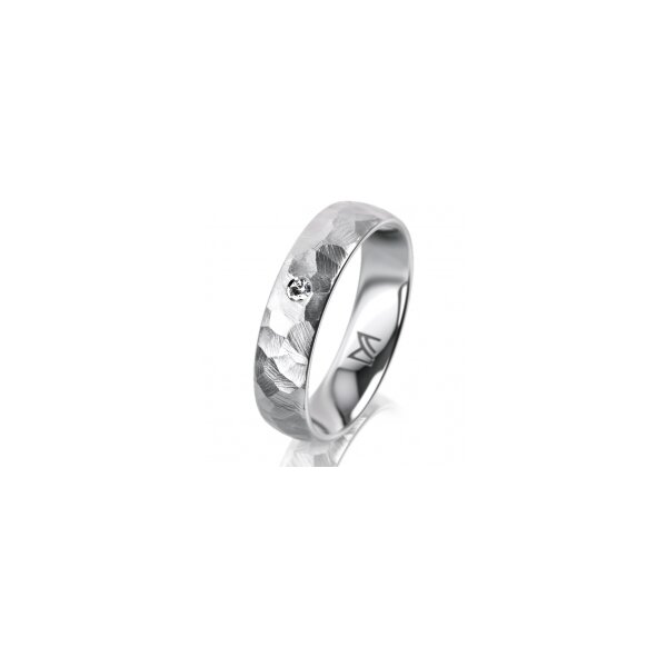 Ring Platin 5.0 mm Diamantmatt Klassik 1