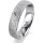 Ring Platin 950 5.0 mm kristallmatt 1 Brillant G vs 0,050ct