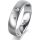 Ring Platin 950 5.0 mm l&auml;ngsmatt 3 Brillanten G vs Gesamt 0,040ct