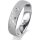 Ring Platin 950 5.0 mm kreismatt 3 Brillanten G vs Gesamt 0,040ct