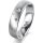 Ring Platin 950 5.0 mm sandmatt 3 Brillanten G vs Gesamt 0,040ct