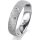 Ring Platin 950 5.0 mm kristallmatt 3 Brillanten G vs Gesamt 0,040ct