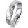 Ring Platin 950 5.0 mm diamantmatt 5 Brillanten G vs Gesamt 0,035ct