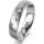 Ring Platin 950 5.0 mm l&auml;ngsmatt 5 Brillanten G vs Gesamt 0,055ct