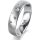 Ring Platin 950 5.0 mm sandmatt 5 Brillanten G vs Gesamt 0,055ct