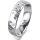 Ring Platin 950 5.0 mm diamantmatt 5 Brillanten G vs Gesamt 0,055ct