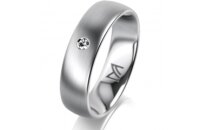 Ring Platin 950 5.5 mm l&auml;ngsmatt 1 Brillant G vs...