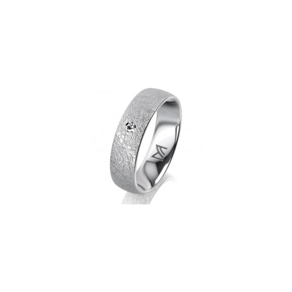 Ring Platin 950 5.5 mm kreismatt 1 Brillant G vs 0,025ct