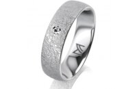 Ring Platin 950 5.5 mm kreismatt 1 Brillant G vs 0,025ct