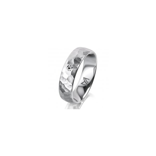 Ring Platin 950 5.5 mm diamantmatt 1 Brillant G vs 0,025ct