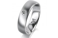 Ring Platin 950 5.5 mm l&auml;ngsmatt 1 Brillant G vs...