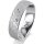Ring Platin 950 5.5 mm kreismatt 3 Brillanten G vs Gesamt 0,050ct