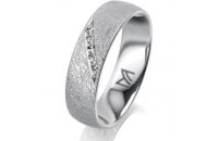 Ring Platin 950 5.5 mm kreismatt 5 Brillanten G vs Gesamt...