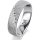 Ring Platin 950 5.5 mm kristallmatt 5 Brillanten G vs Gesamt 0,045ct