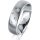 Ring Platin 950 5.5 mm l&auml;ngsmatt 5 Brillanten G vs Gesamt 0,065ct