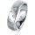 Ring Platin 950 5.5 mm sandmatt 5 Brillanten G vs Gesamt 0,065ct