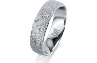 Ring Platin 950 5.5 mm kristallmatt 5 Brillanten G vs...