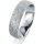 Ring Platin 950 5.5 mm kristallmatt 5 Brillanten G vs Gesamt 0,065ct