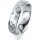 Ring Platin 950 5.5 mm diamantmatt 5 Brillanten G vs Gesamt 0,065ct