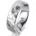 Ring Platin 950 6.0 mm diamantmatt 1 Brillant G vs 0,050ct