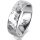 Ring Platin 950 6.0 mm diamantmatt 5 Brillanten G vs Gesamt 0,080ct