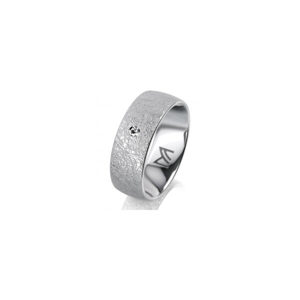 Ring Platin 950 7.0 mm kreismatt 1 Brillant G vs 0,025ct