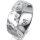 Ring Platin 950 7.0 mm diamantmatt 5 Brillanten G vs Gesamt 0,095ct