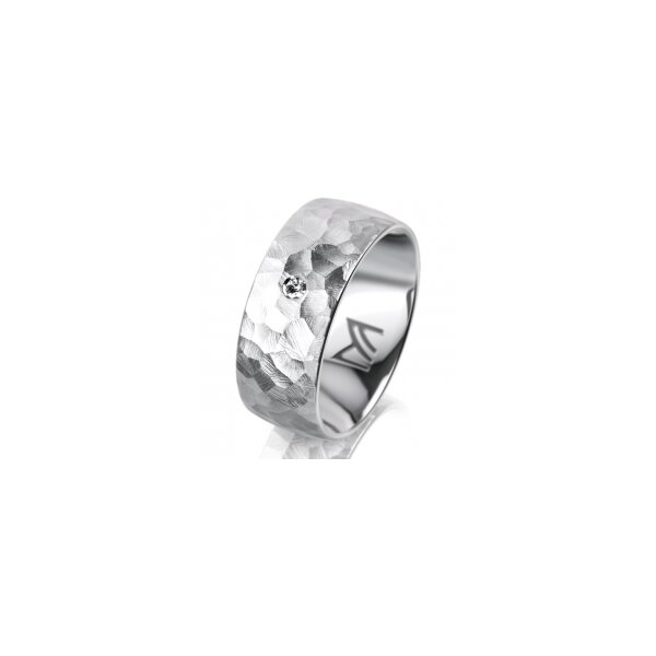 Ring Platin 8.0 mm Diamantmatt Klassik 1