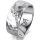 Ring Platin 950 8.0 mm diamantmatt 7 Brillanten G vs Gesamt 0,095ct