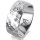 Ring Platin 950 8.0 mm diamantmatt 5 Brillanten G vs Gesamt 0,115ct
