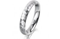 Ring Platin 950 3.5 mm diamantmatt