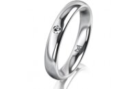Ring Platin 950 3.5 mm poliert 1 Brillant G vs 0,025ct