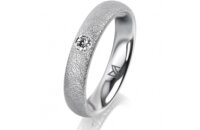 Ring Platin 950 4.0 mm kreismatt 1 Brillant G vs 0,065ct