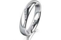 Ring Platin 950 4.0 mm poliert 4 Brillanten G vs Gesamt...