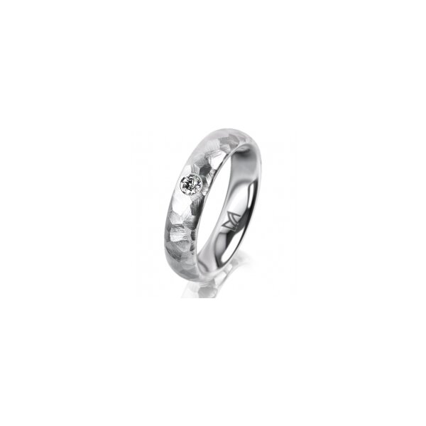 Ring Platin 950 4.5 mm diamantmatt 1 Brillant G vs 0,065ct