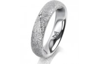 Ring Platin 950 4.5 mm kristallmatt 4 Brillanten G vs...