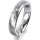 Ring Platin 950 4.5 mm l&auml;ngsmatt 5 Brillanten G vs Gesamt 0,045ct