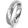 Ring Platin 950 4.5 mm sandmatt 5 Brillanten G vs Gesamt 0,045ct