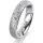 Ring Platin 950 4.5 mm kristallmatt 5 Brillanten G vs Gesamt 0,045ct