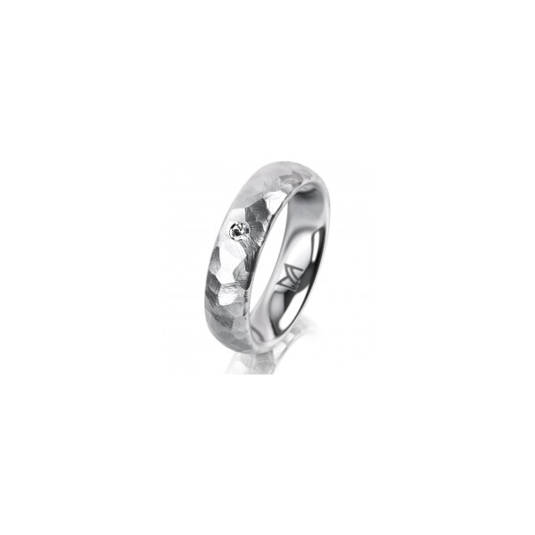 Ring Platin 950 5.0 mm diamantmatt 1 Brillant G vs 0,025ct